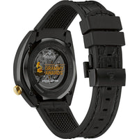 Thumbnail for Reloj automático Bulova Grammy para hombre, de acero inoxidable, con correa de cuero negro y caucho FKM, color negro (modelo: 98A241)