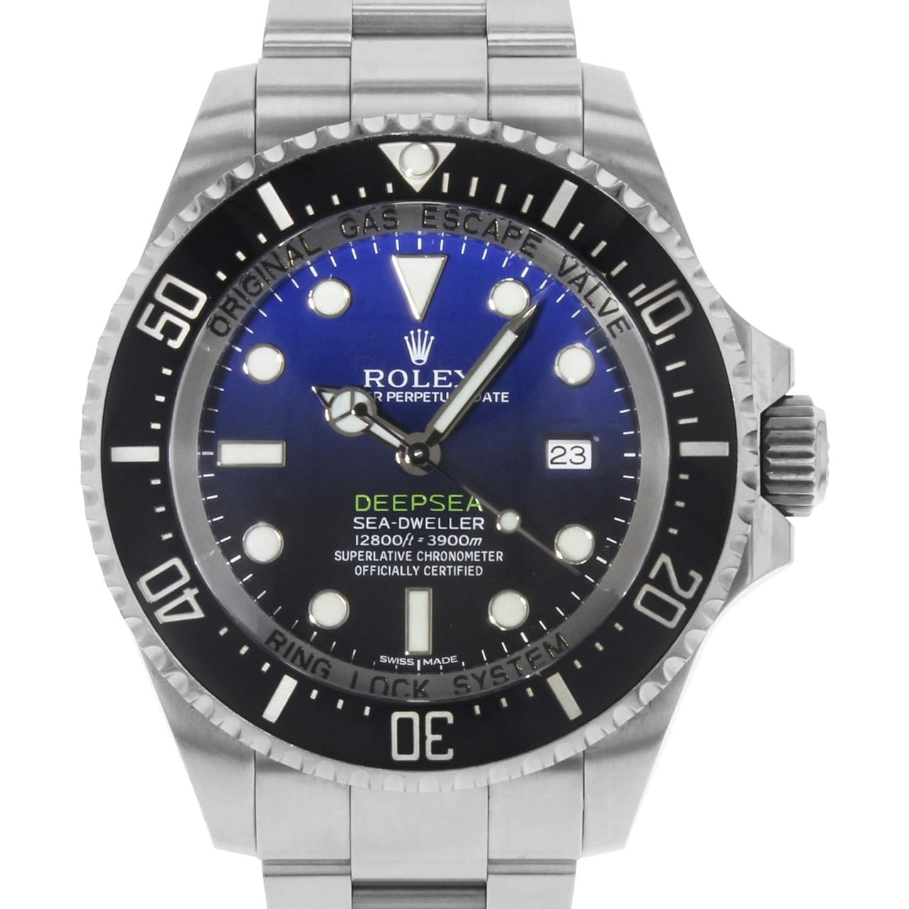 Reloj de lujo Rolex Deepsea para hombre con esfera azul profundo Sea-Dweller 116660