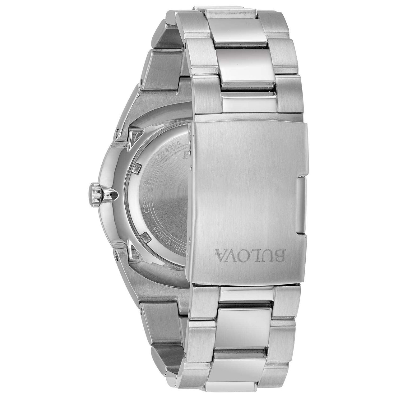 Montre à quartz classique Bulova pour homme en acier inoxydable avec calendrier et date à 3 aiguilles, cadran bleu, 43 mm Style : 96B220