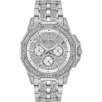 Thumbnail for Bulova Men's Crystal Octava Chronograph Quartz Watch, Pave Crystal Dial