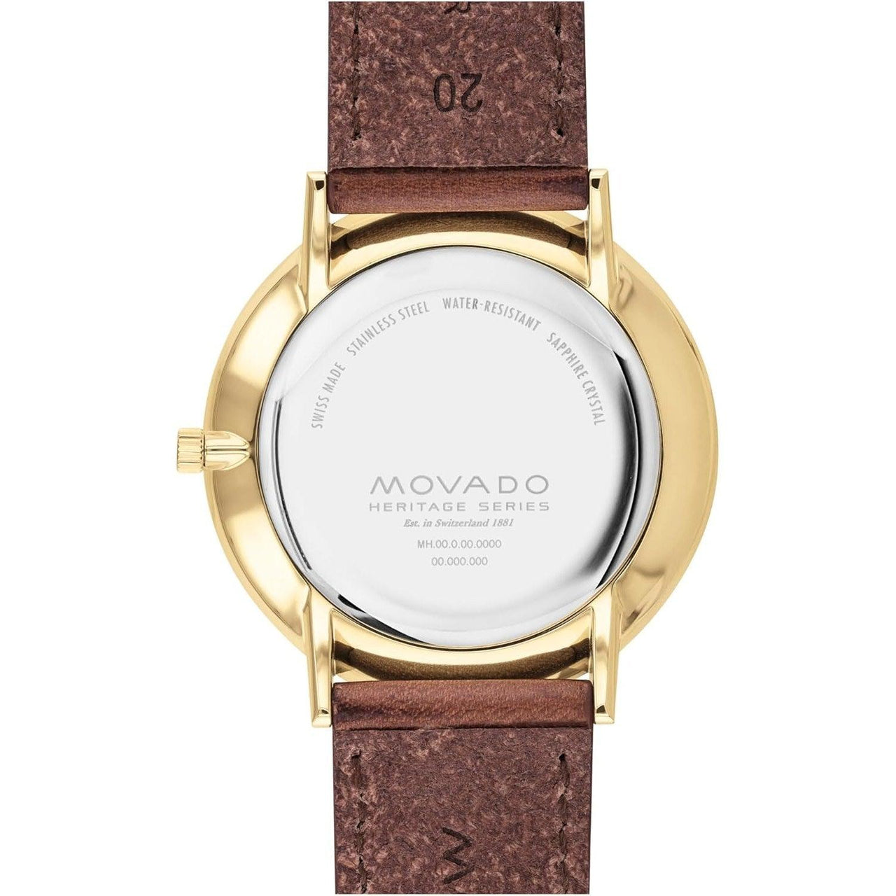 Reloj Movado Silhouette para hombre - Movimiento de cuarzo suizo, correa de piel - Resistencia al agua de 3 ATM - Reloj clásico de lujo y moda para él - 40 mm