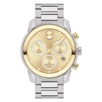 Thumbnail for Movado Bold Verso Men's Sport Watch - Swiss Quartz Chronograph Movement, Stainless Steel Link Bracelet - 5 ATM Water Resistance - Luxury Fashion Timepiece for Him - 44mm