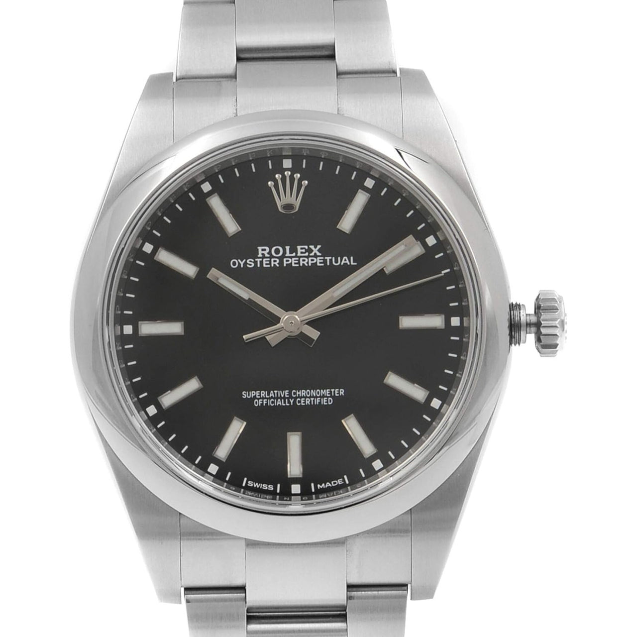 Reloj automático Rolex Oyster Perpetual con esfera negra para hombre 114300BKSO