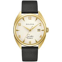 Thumbnail for Bulova Men's Frank Sinatra 'Fly Me to The Moon' Automatic Stainless Steel Case Watch, Textured Leather Strap, 42 Hour Power Reserve, 3 Hand