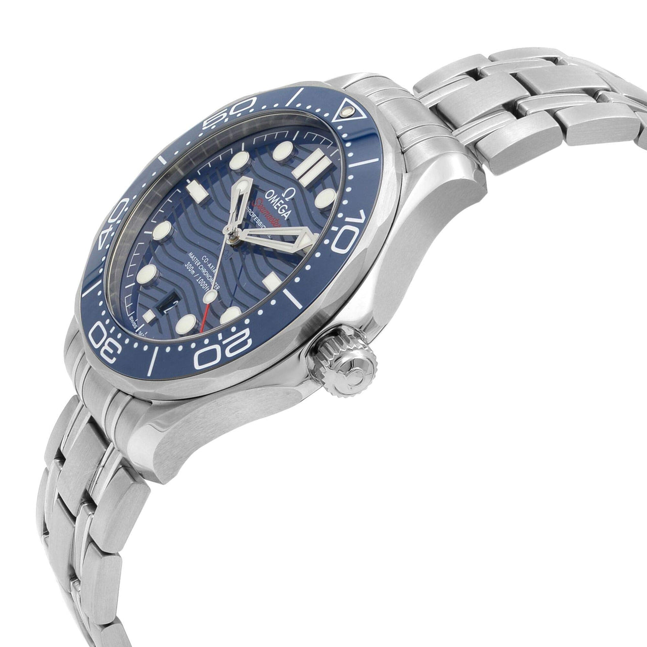 Reloj automático Omega Seamaster de acero con esfera azul para hombre 210.30.42.20.03.001