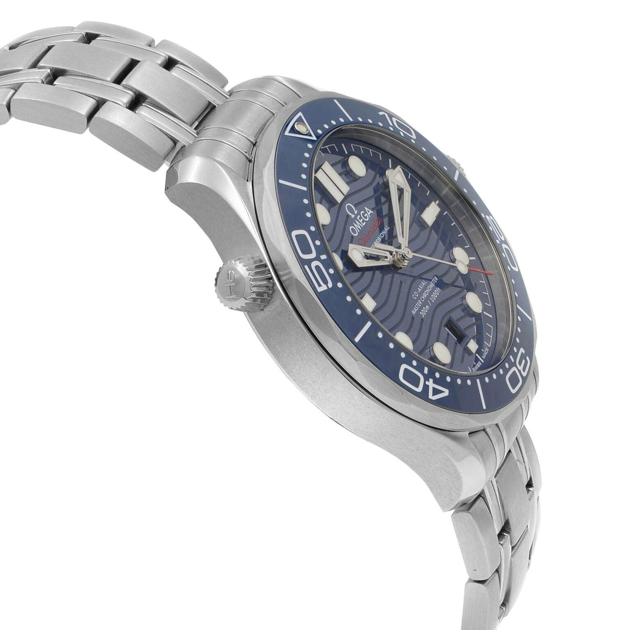 Reloj automático Omega Seamaster de acero con esfera azul para hombre 210.30.42.20.03.001