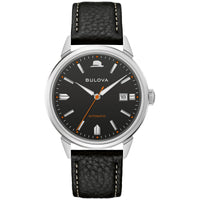 Thumbnail for Bulova Men's Frank Sinatra 'Summer Wind' 3-Hand Date Automatic with Textured Leather Strap