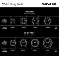 Thumbnail for Montre pour homme Movado Museum Classic - Mouvement à quartz suisse, bracelet à maillons en acier inoxydable - Résistance à l'eau 3 ATM - Montre classique et luxueuse pour lui - 40 mm