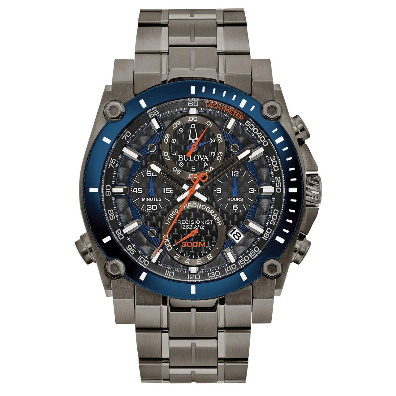 Bulova Men's Icon High Precision Quartz Chronograph Watch, Curved Mineral Crystal