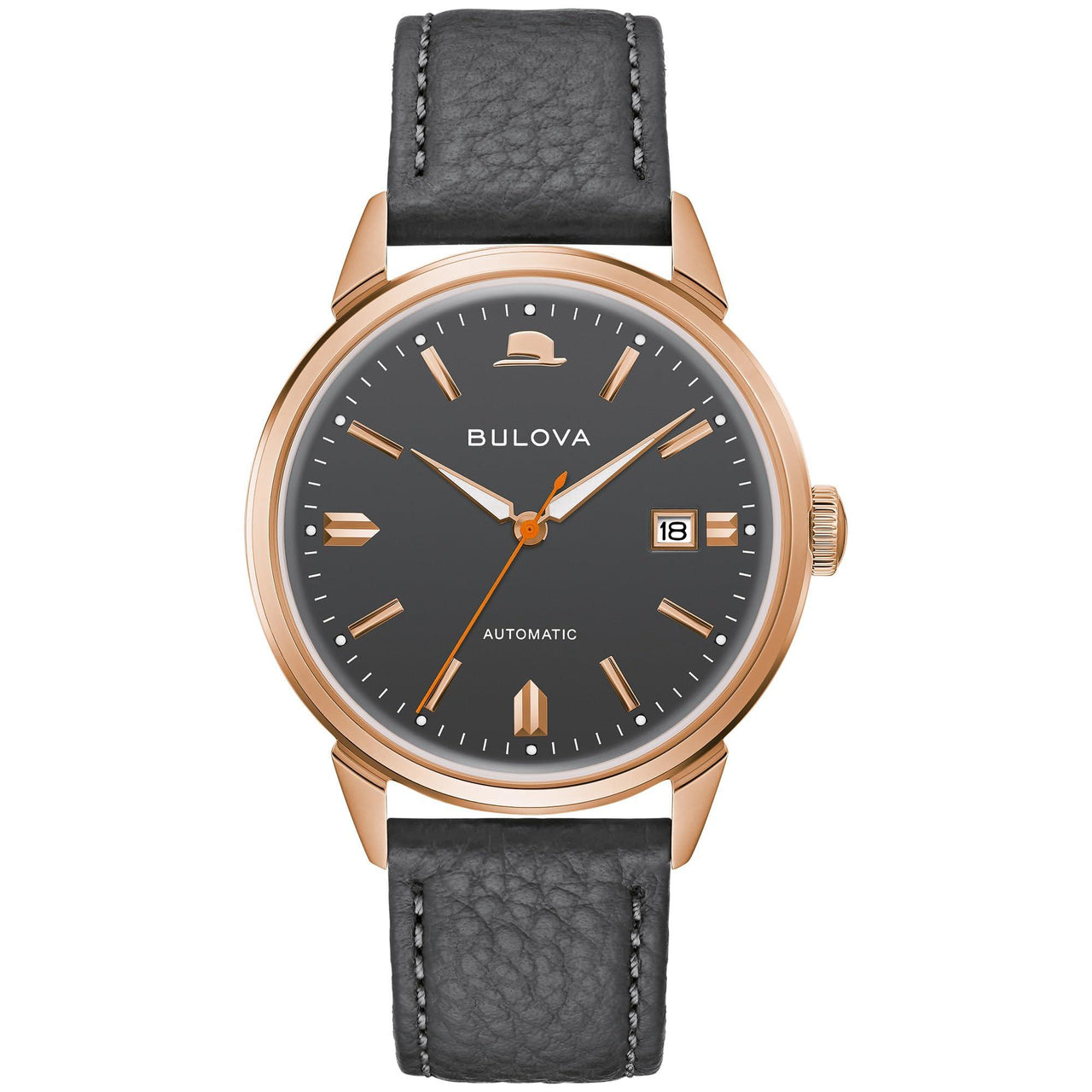 Bulova Men's Frank Sinatra 'Summer Wind' 3-Hand Date Automatic with Textured Leather Strap