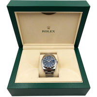 Thumbnail for Montre Rolex Datejust 41 pour homme en acier inoxydable avec cadran bleu 126300BLSO