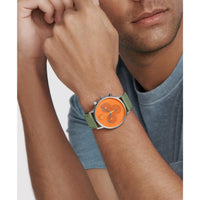 Thumbnail for Reloj Movado Face para hombre - Movimiento cronógrafo de cuarzo suizo, correa de piel - Resistencia al agua de 3 ATM - Reloj de moda de lujo para él - 43 mm