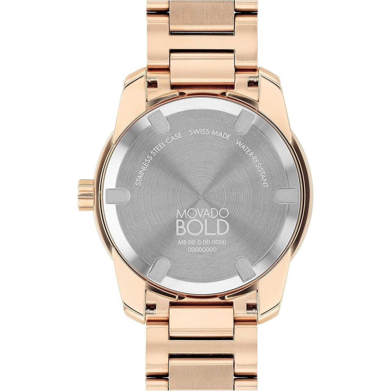 Reloj para hombre Movado Bold Verso - Movimiento de cuarzo suizo, pulsera de eslabones de acero inoxidable - Resistencia al agua de 3 ATM - Reloj de moda de lujo para él - 42 mm