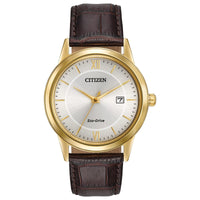 Thumbnail for Citizen Eco-Drive Leather Strap Watch - Men's 3-Hand Date