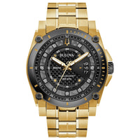 Thumbnail for Bulova Men’s High Precisionist Quartz Icon Grey IP and Rose Gold Watch, Diamonds, 300M Water Resistant