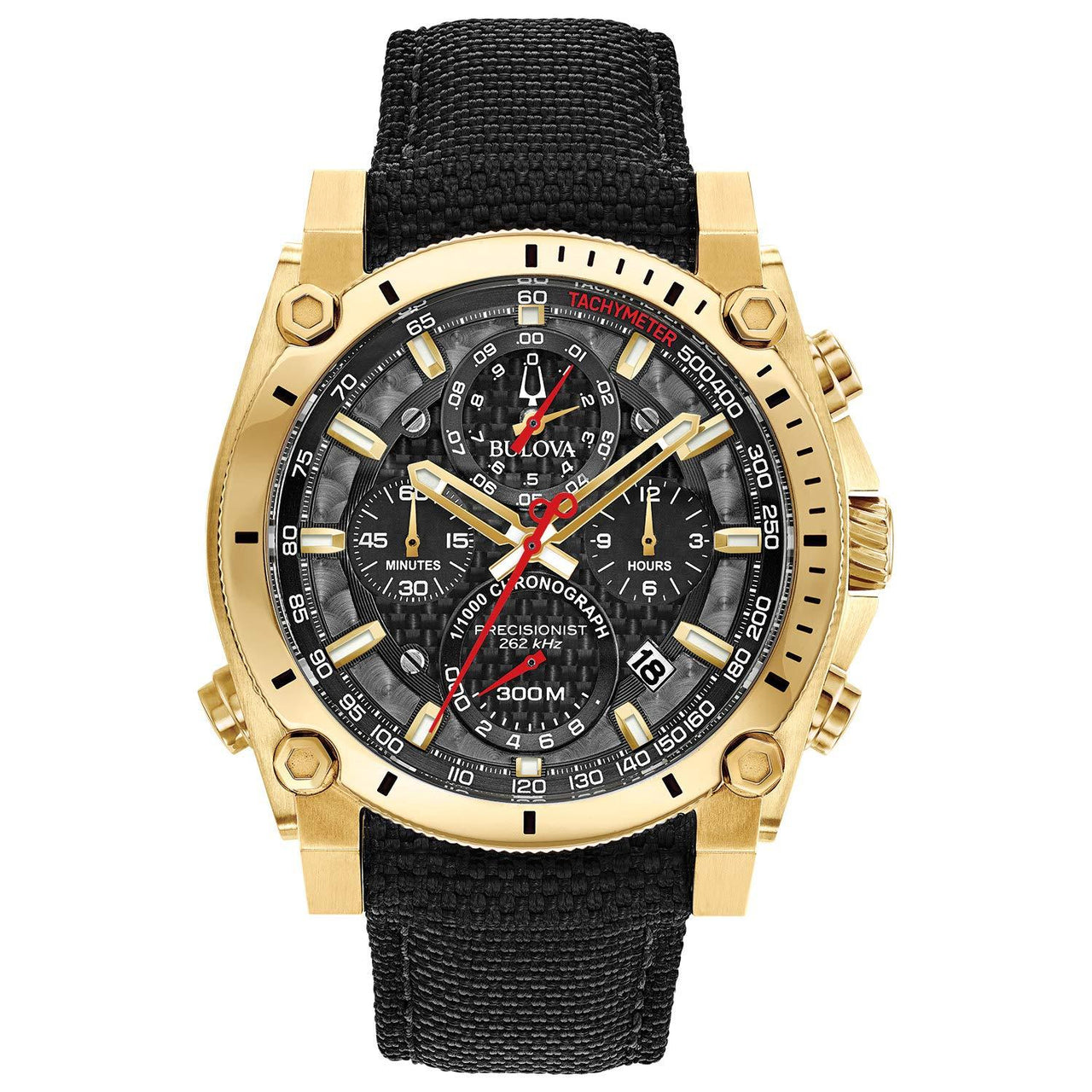 Bulova Men's Icon High Precision Quartz Chronograph Watch, Curved Mineral Crystal