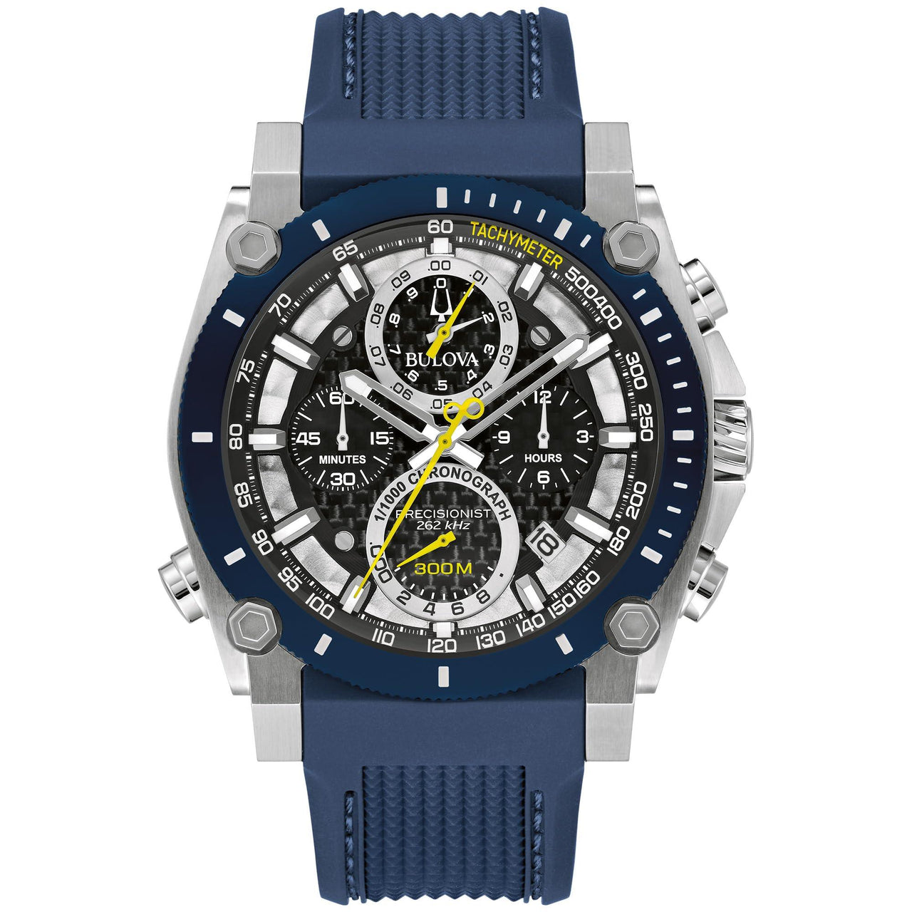 Bulova Men's Icon High Precision Quartz Chronograph Watch, Curved Mineral Crystal