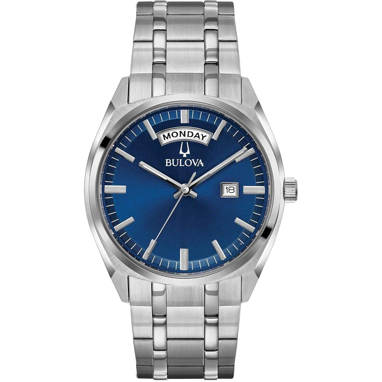 Montre à quartz Bulova Classic Surveyor pour homme, 2 aiguilles, jour/date, aiguilles lumineuses, 39 mm