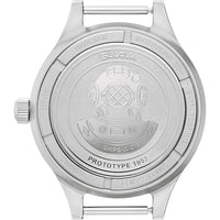 Thumbnail for Bulova Men's Archive Series MIL-SHIPS-W-2181 Stainless Steel 3-Hand Hack Automatic Watch, Grey Nylon Strap and Black Matte Dial Style: 98A266