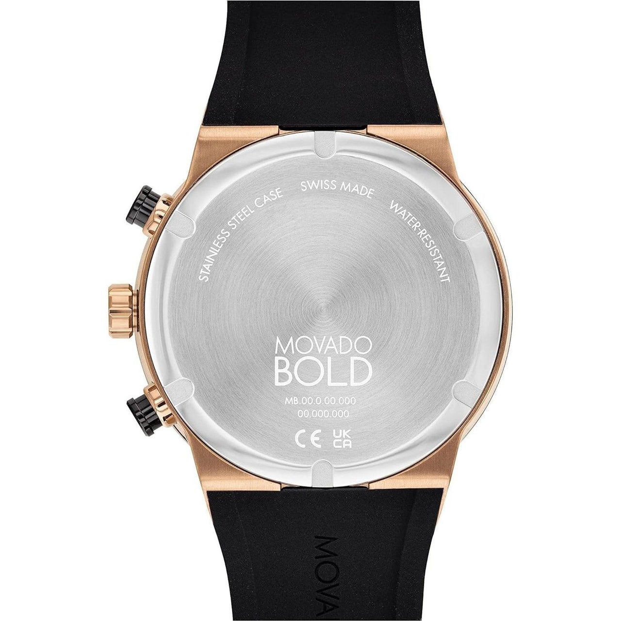 Reloj para hombre Movado Bold Fusion - Movimiento cronógrafo de cuarzo suizo, correa de silicona - Resistencia al agua de 5 ATM - Reloj de moda de lujo para él - 44,50 mm