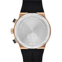 Thumbnail for Reloj para hombre Movado Bold Fusion - Movimiento cronógrafo de cuarzo suizo, correa de silicona - Resistencia al agua de 5 ATM - Reloj de moda de lujo para él - 44,50 mm