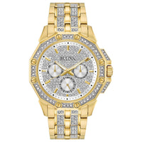 Thumbnail for Bulova Men's Crystal Octava Chronograph Quartz Watch, Pave Crystal Dial