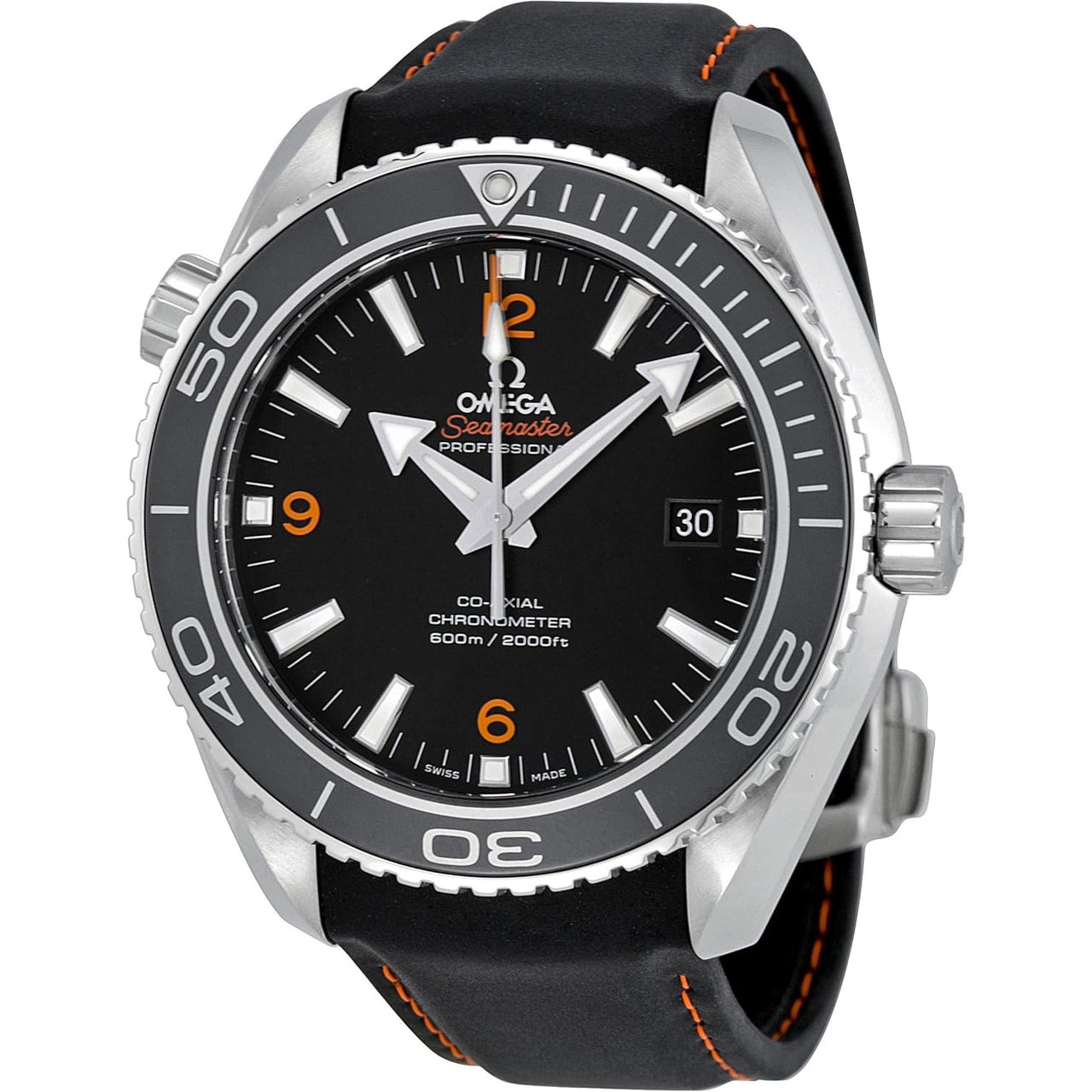 Montre Omega pour homme 232.32.46.21.01.005 Seamaster Planet Ocean avec cadran noir 