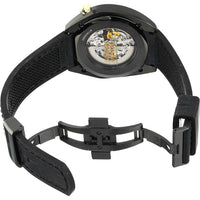 Thumbnail for Bulova Grammy Automatic Mens Stainless Steel with Black Leather & FKM Rubber Strap, Black (Model: 98A241)