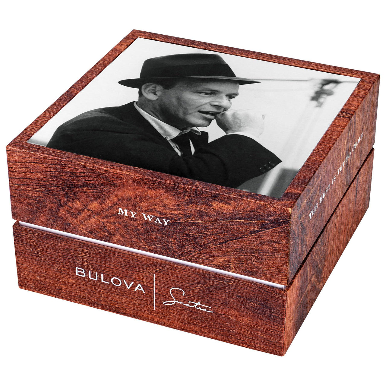 Reloj automático de 3 manecillas con fecha y correa de piel texturizada Bulova Frank Sinatra 'Summer Wind' para hombre