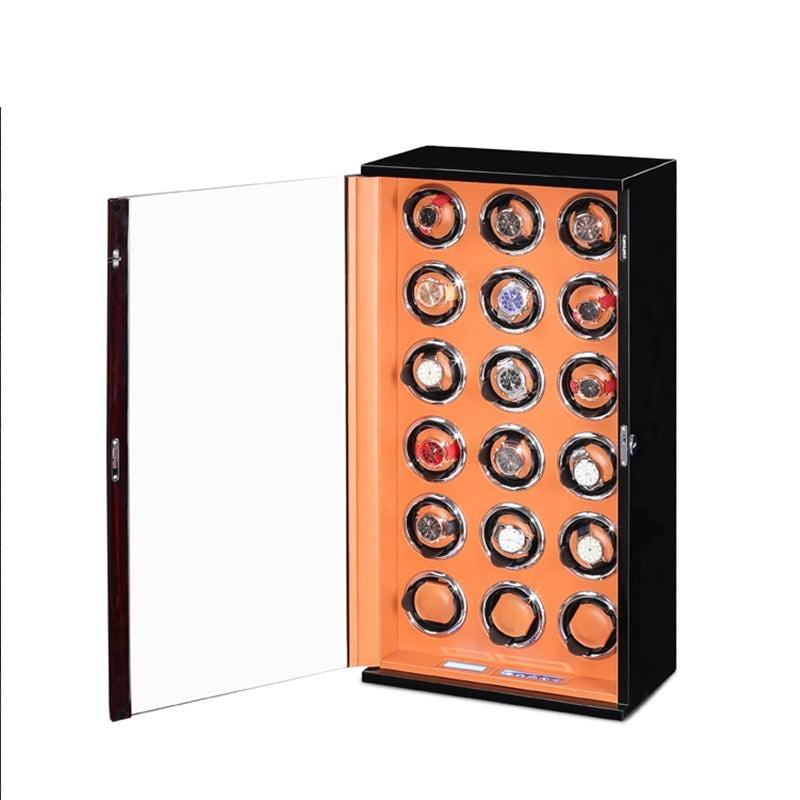 Watch Collectors Cabinet Box with Watch Winder - watchband.direct