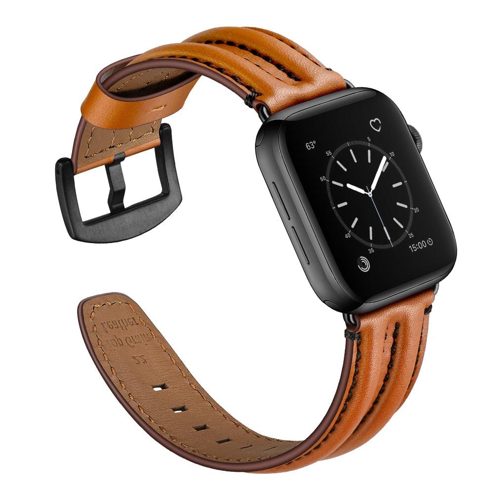 Double Keel Leather Watchband for Apple Watch - watchband.direct