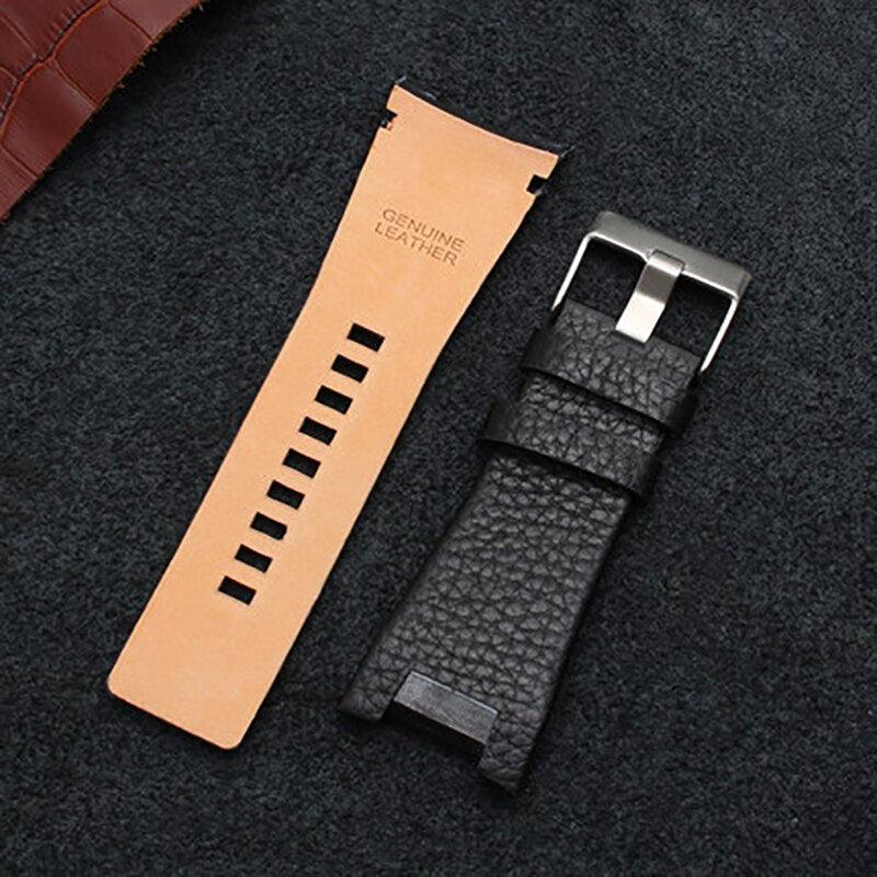 Genuine Leather Notched Watchband for Diesel Watches - watchband.direct
