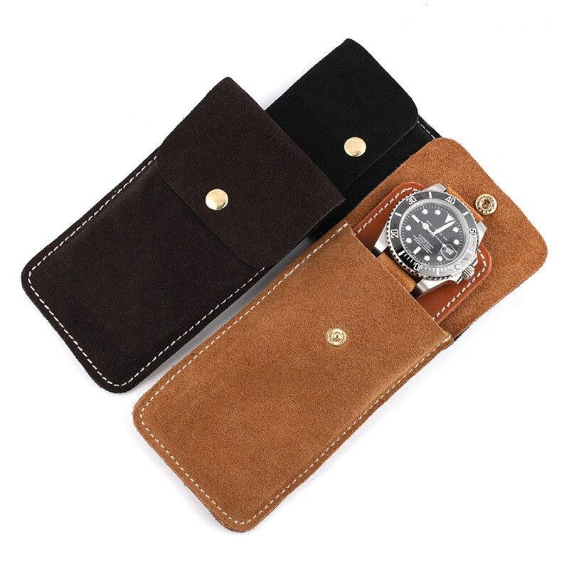Genuine Leather Single Watch Pouch - watchband.direct