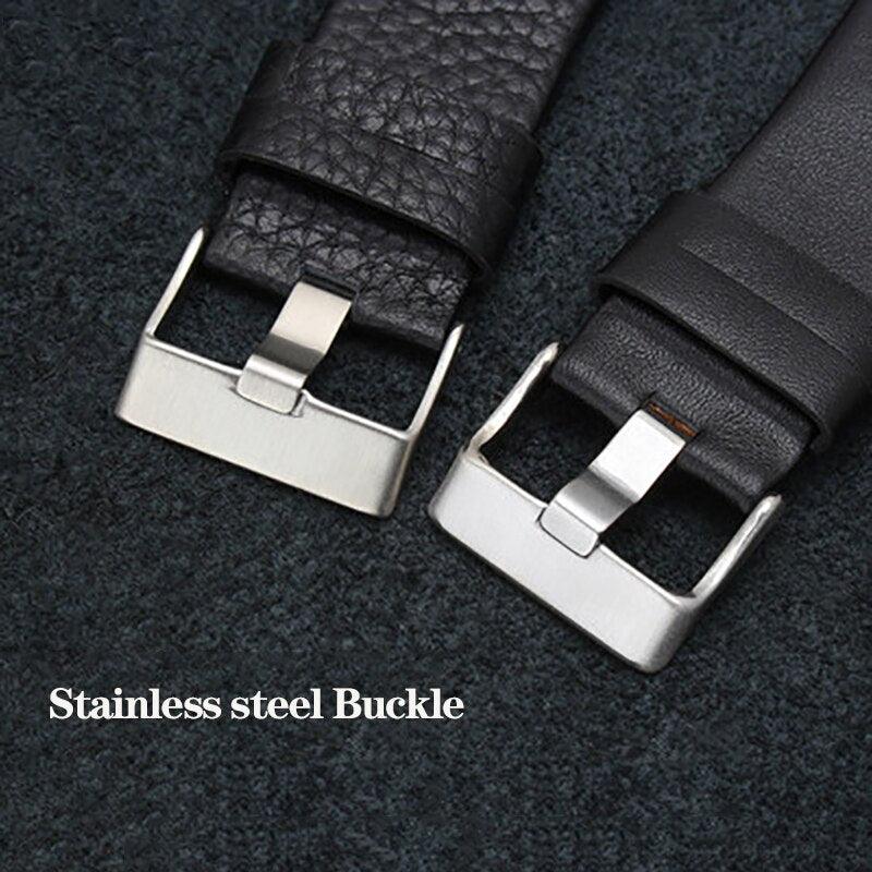 Genuine Leather Notched Watchband for Diesel Watches - watchband.direct