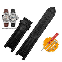 Thumbnail for Genuine Leather Notched Butterfly Buckle Watchband - watchband.direct