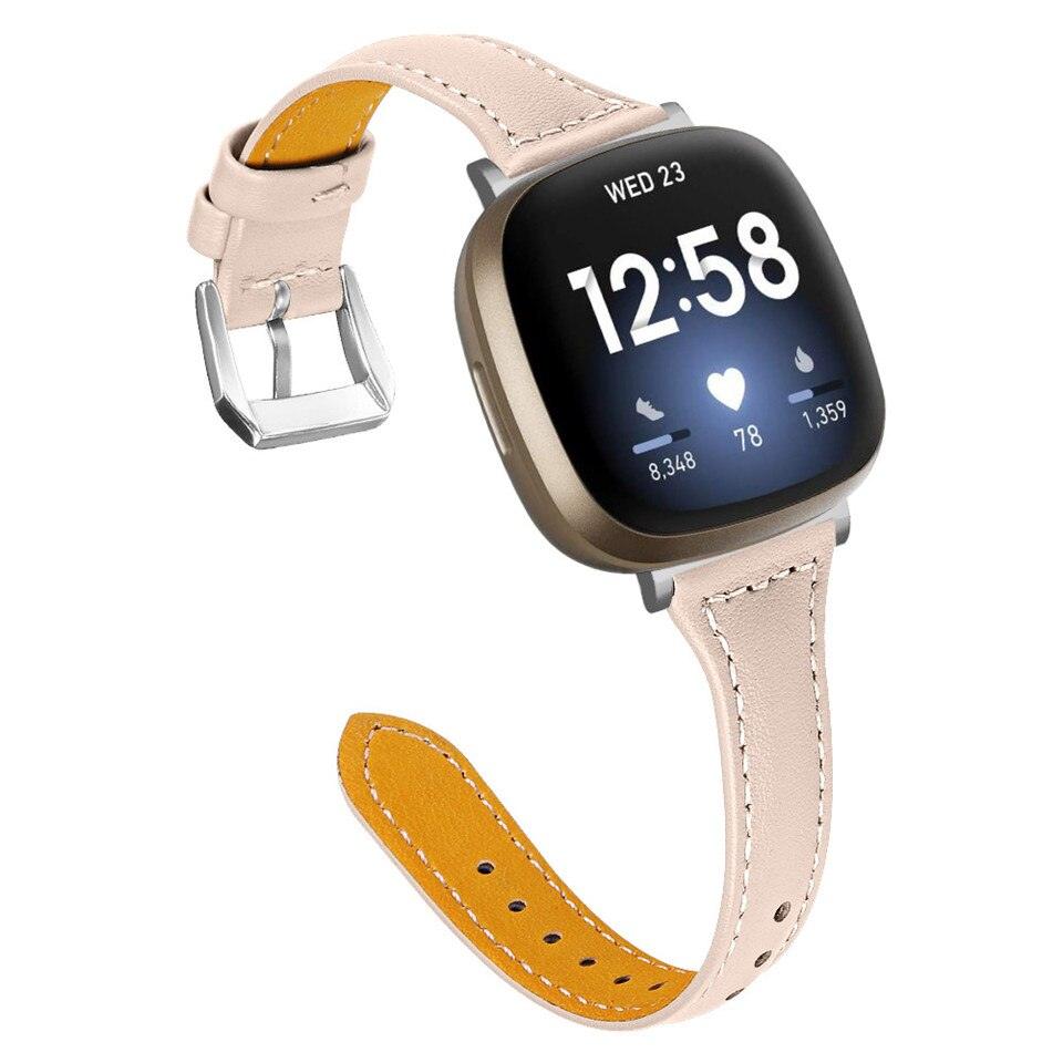 Slim Leather Bands for Fitbit Versa 3 / Sense - watchband.direct