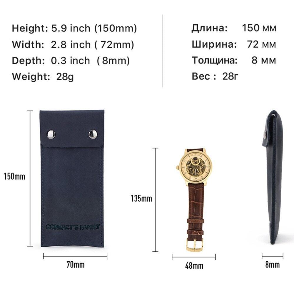 Handmade Vintage Leather Watch Travel Case - watchband.direct