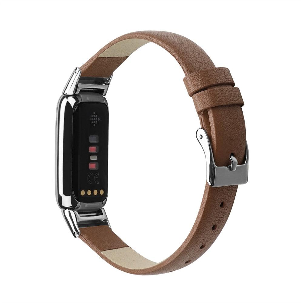 Slim Soft Leather Band for Fitbit Luxe - watchband.direct