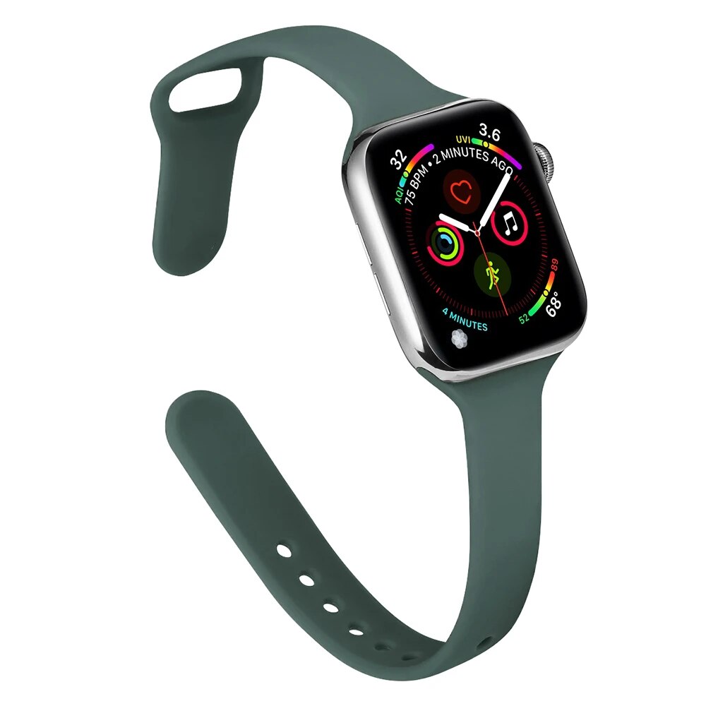 Slim Silicone Sports Strap for Apple Watch