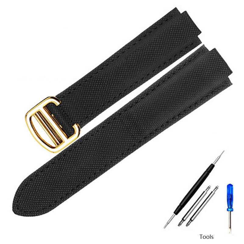 Nylon Canvas Watch Strap for Cartier Blue Balloon - watchband.direct