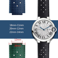 Thumbnail for Convex Rubber Watchband for Cartier Blue Balloon - watchband.direct