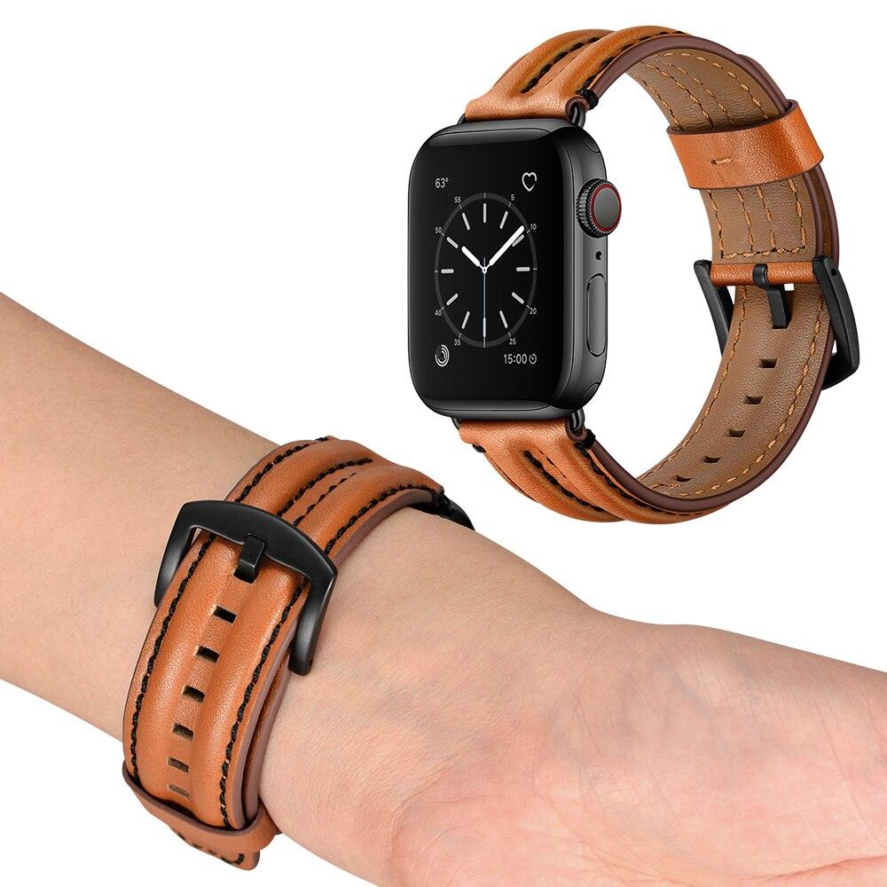 Double Keel Leather Watchband for Apple Watch - watchband.direct