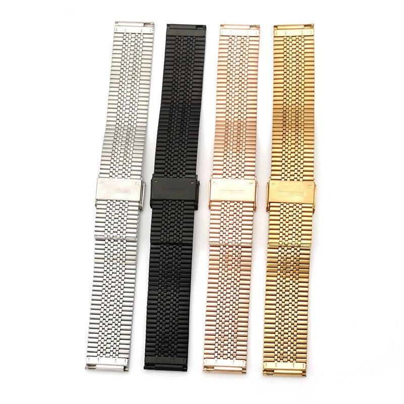 Slim Stainless Steel Strap with Hook Buckle - watchband.direct