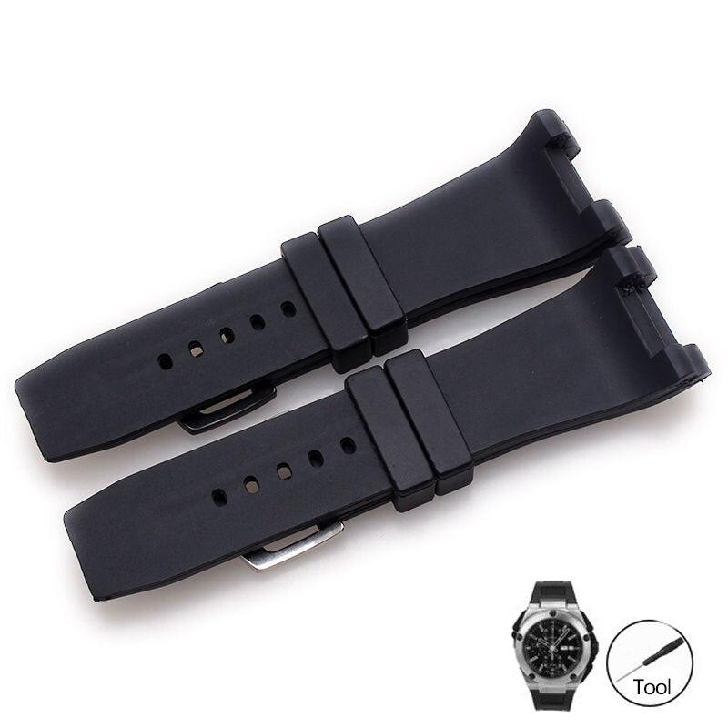 Notched End Rubber Watchband for IWC - watchband.direct
