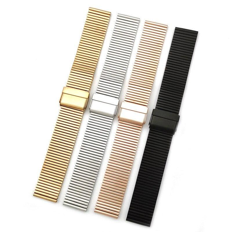 Slim Stainless Steel Strap with Hook Buckle - watchband.direct