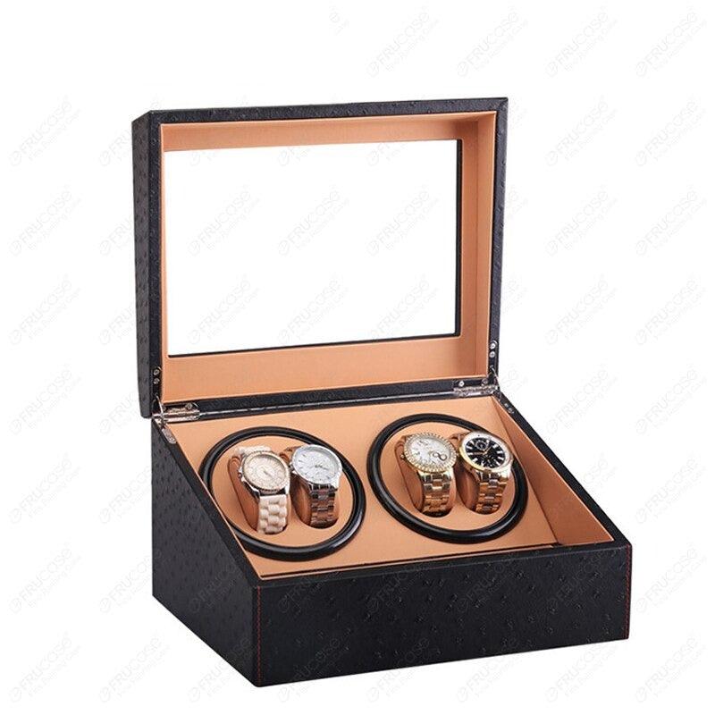 PU 4+6 Slot Watch Winder for Automatic Watches - watchband.direct