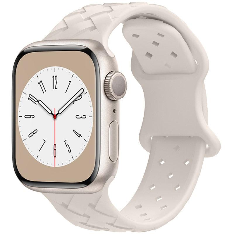 Braided Pattern Silicone Band for Apple Watch - watchband.direct