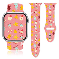 Thumbnail for Christmas Patterns Printed Silicone Apple Watch Band - watchband.direct