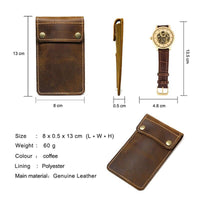 Thumbnail for Leather 1-Slot Watch Travel Pouch - watchband.direct