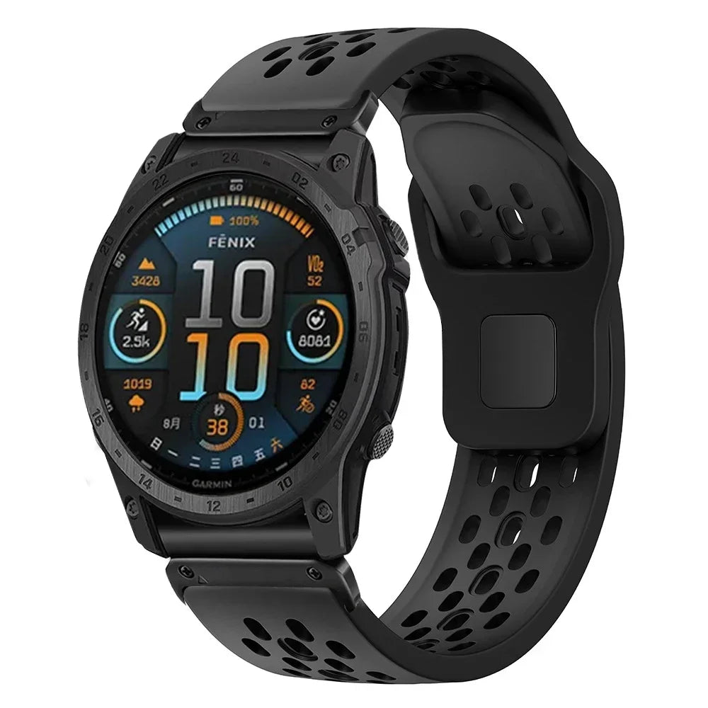 QuickFit Silicone Sport Strap for Garmin Fenix, Tactix & Forerunner